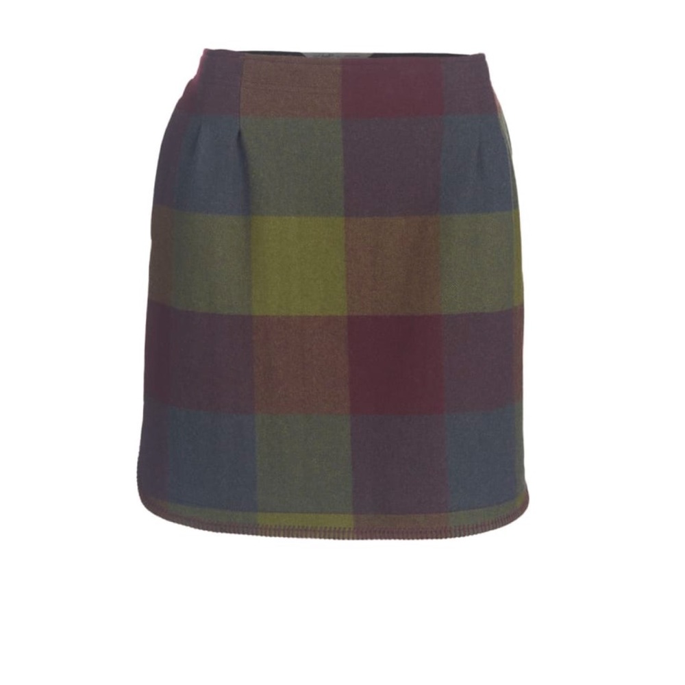 Woolrich Women's Richville 2 Wine Wool Plaid Skirt Size 18 NWT